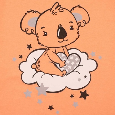 New Baby Detské letné pyžamko Dream lososové