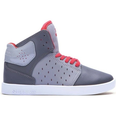 Supra topánky Kids Atom Grey/Charcoal/Red-White
