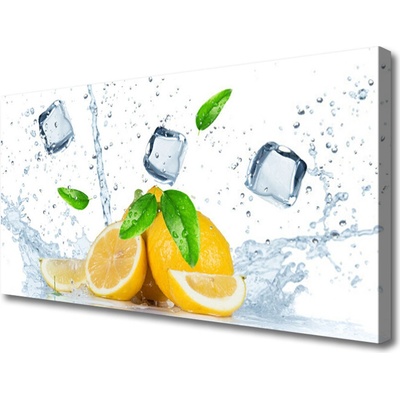 Obraz na plátně Citron Kostka Ledu Kuchyně 100x50 cm