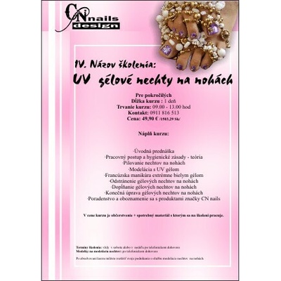 Školenie na gélové nechty na nohách - pokročilý