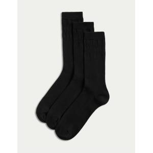 Marks & Spencer 3 чифта чорапи с фин ръб Marks & Spencer черна Marks & Spencer | Cheren | МЪЖЕ | 9-12