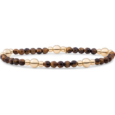 Sparkling Jewels korálkový náramek s tygřím okem BLK01G-G09