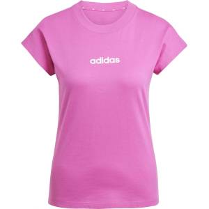 adidas Дамска тениска Adidas Essentials Linear Cotton T-Shirt Womens - Fuschia Pink