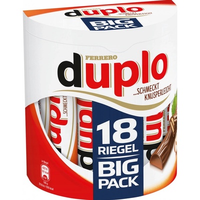 Duplo čokoládové tyčinky s oplatkou a ořechovým krémem 327 g