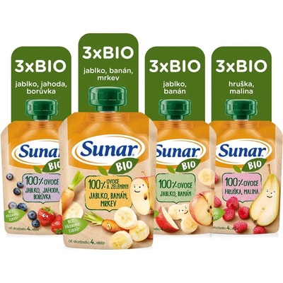 Sunar Bio mix kartón 4m+ 12 x 100 g