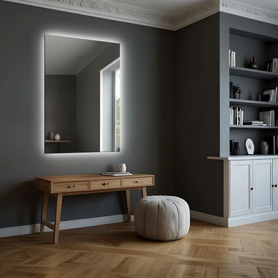 Alfaram Obdĺžnikové kúpeľňové zrkadlo s osvetlením - AGIS LED 80x120
