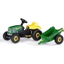 Šlapadlá Rolly Toys šliapací traktor Rolly Kid s vlečkou zelený