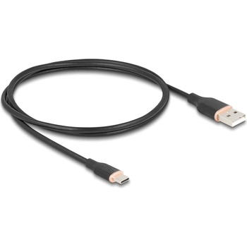 Delock USB 2.0 кабел USB Type-A щепсел - USB Type-C щепсел 1 м черен Силикон