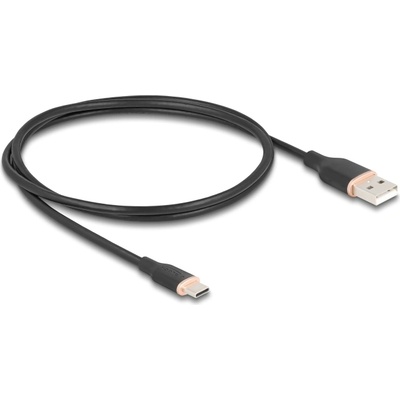 Delock USB 2.0 кабел USB Type-A щепсел - USB Type-C щепсел 1 м черен Силикон