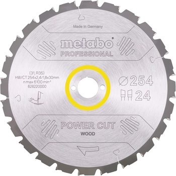 METABO Pilový kotouč HW/CT 254x30, 24 SZ 5° záp.
