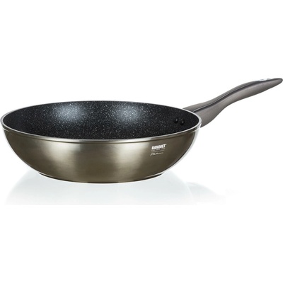 BANQUET pánev WOK 28x7,8cm nepřiln.povrch METALLIC PLATINUM