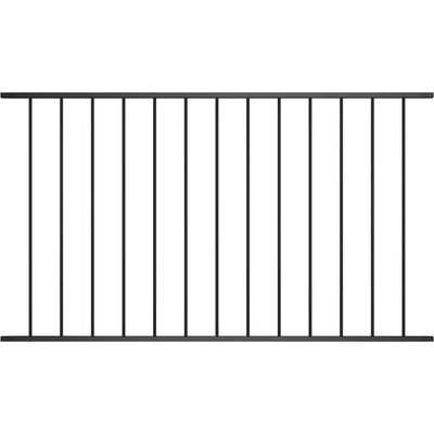 Greatstore Plotový dílec ocel s práškovým lakem 1,7 x 1,25 m černý