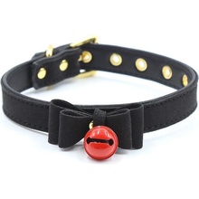 Fetish Addict Collar With Bow and Rattle