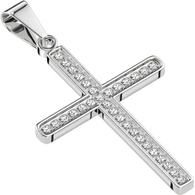 Steel Edge Prívesok krížik z chirurgickej ocele retiazka SESP7245 Steel
