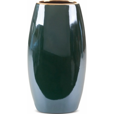 EUROFIRANY KERAMICKÁ VÁZA AMORA 19X12X35 CM TMAVOZELENÁ