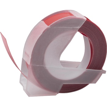 Pro Dymo Dymo Omega, 9mm x 3m, бял печат / Кестен база съвместима лента (DY9X3MAROON)