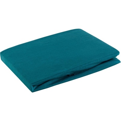 Takoy Jersey prostěradlo s gumou 180x200x30 cm z bavlny barva tyrkysová 125 g/m2 Design 91-HF-393195 | 180 x 200 x 30 cm