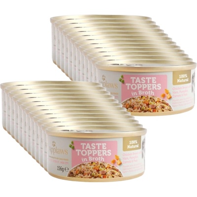 Applaws Taste Toppers Broth kuracie so šunkou 24 x 156 g