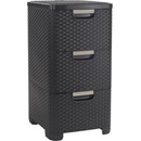 Curver Rattan Style 3 zásuvky 3 x 14 l hnědá 06604-210