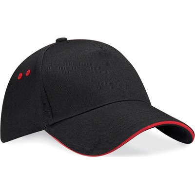 Beechfield B 15C sandwich 5 panelová COT53015Cy2899-black/class Černá/červená