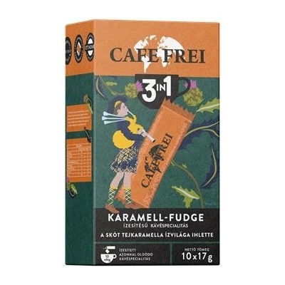CAFE FREI Škótsky Karamel-Fudge 3 v 1 10 x 17 g