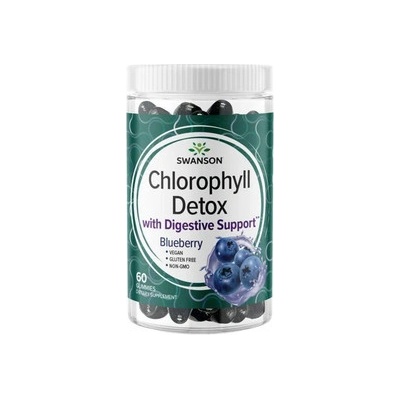Swanson Chlorophyll Detox Borůvka 60 ks gummies