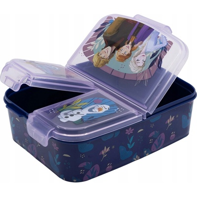 Stor Delený plastový box na desiatu Disney Frozen 74220
