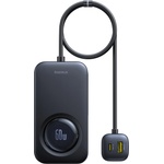 Baseus - Зарядно за кола PrimeTrip VW1 (C00069000121-00) - 3x USB, 3x Type-C, 105W, Бързо зареждане, 60W Прибиращ се кабел - Черен