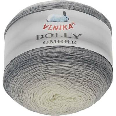 Bellatex Příze DOLLY OMBRE 250g / 875 m šedá, bílá