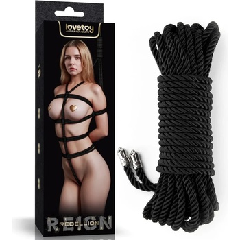 Въже за връзване, копринено гладко, 10 метра - Ebony Silky Rope Black (LVTOY00831)
