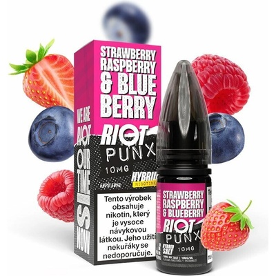 Riot Hybrid Salt Strawberry Raspberry Blueberry 10 ml 10 mg