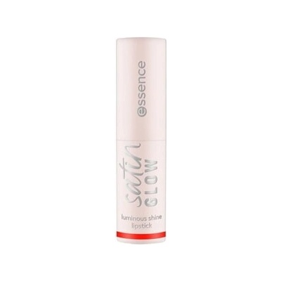 essence satin GLOW luminous shine lipstick Rtěnka Červená 4 g