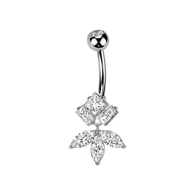 Šperky4U piercing do pupíku titan bižuterie TB009