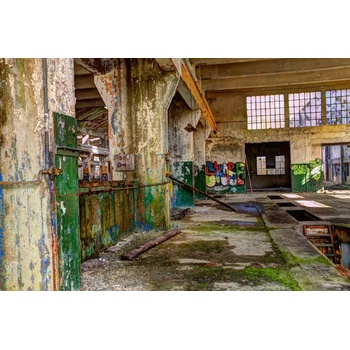 DIMEX ART s. r. o Флизелинов фототапет стара изоставена фабрика 375 x 250 см