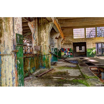 DIMEX ART Флизелинов фототапет стара изоставена фабрика 375 x 250 см