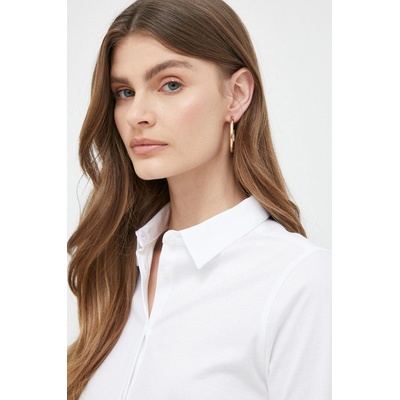 MOS MOSH Памучна риза Mos Mosh дамска в бяло със стандартна кройка с класическа яка (131660)