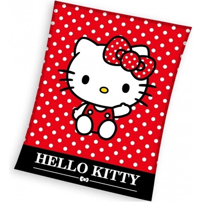 Carbotex Veľká coral fleece deka Hello Kitty