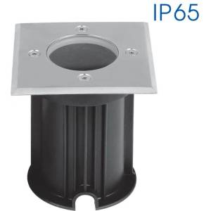 VIVALUX Тяло за вграждане в земя 230V никел мат ORADEA/SQ 1xGU10 N/M IP65 (VIV004258)