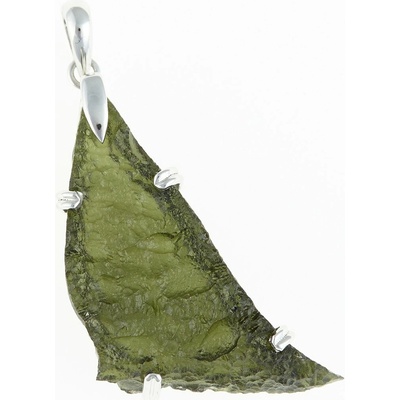 My Moldavite Stříbrný přívěsek s přírodním vltavínem SM12093