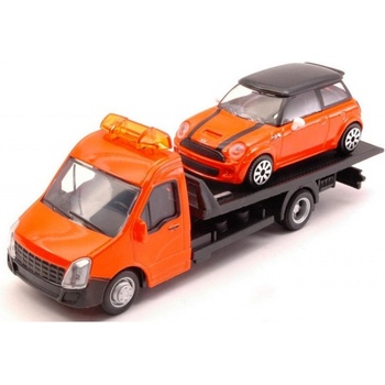 Bburago STREET FIRE Flatbed Transport 6 druhů oranžová 1:43