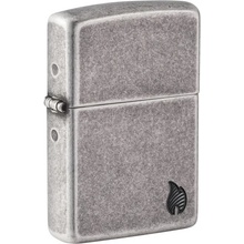 Zippo Armor® Antique Silver Flame Design 27010