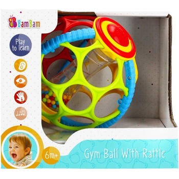 Bam Bam Gumová gule s chrastítkem