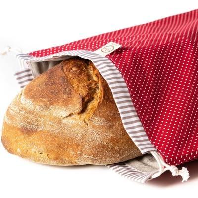 CHLEBOVKA - PYTLÍK NA CHLEBA ČERVENÝ BAGYDESIGN BAGYDESIGN