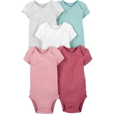 CARTERS CARTER'S Body krátky rukáv Solid dievča LBB 5ks