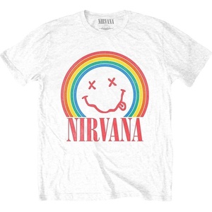 Nirvana Happy Face Rainbow Тениска с къс ръкав White S (NIRVTS49MW01)