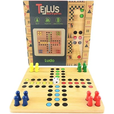 Robetoy Детска, дървена, настолна игра Не се сърди човече, 22 см - Robetoy