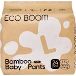 Eco Boom Бамбукови еко пелени гащи Eco Boom Premium - Размер 4, 9-14 kg, 24 броя (ECO BOOM) - baby