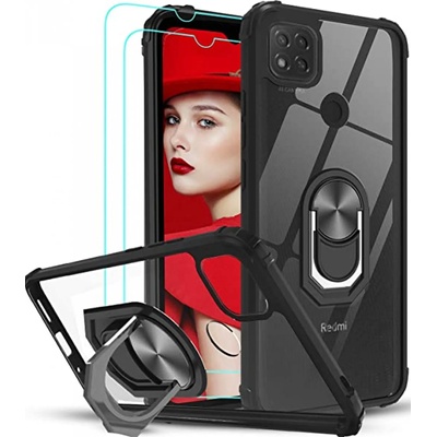 Гръб Military ring за Xiaomi Redmi 9C - Чeрвен