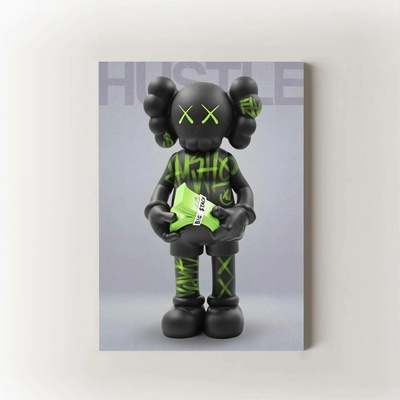 Hustle Kaws Velikost: 70x100 cm, Rám: Bez Rámu