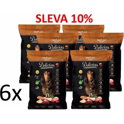 Delicias Adult dog Semi-Moist-Soft poloměkké 6 x 1,5 kg